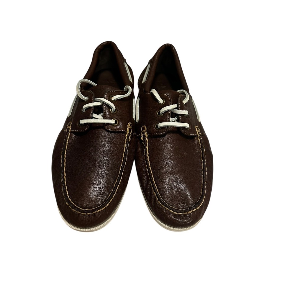 Leather Boat Shoes Brown Casual Loafers Deck Shoes Slip On‎ Comfort Size?